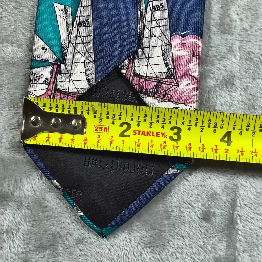 Vintage Robert Talbott Nautical‎ Tie Mens 62x3.5 X Long Sailing Yacht Ship Silk